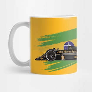 Ayrton Senna's Lotus 98T Illustration by @burrowheel @parkedinargentina Mug